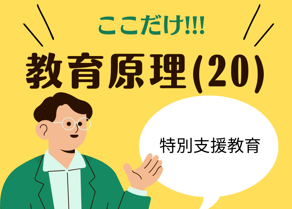 教職教養のPOINTはココだ🫵【教育原理】(20)特別支援教育の要点整理