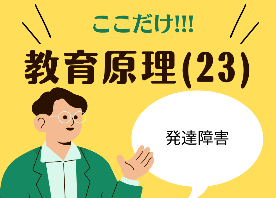教職教養のPOINTはココだ🫵【教育原理】(23)学校教育法における特別支援教育